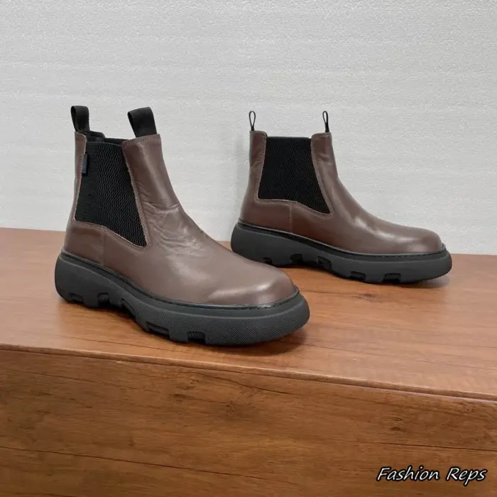Burberry Chelsea Boots With Chunky Black Lug Sole
