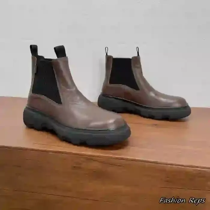 Burberry Chelsea Boots With Chunky Black Lug Sole
