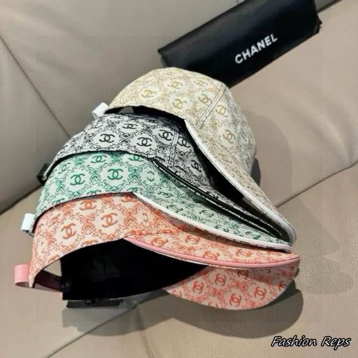 Chanel All Over CC Diamond Lattice Monogram Canvas Baseball Cap In Multiple Colors