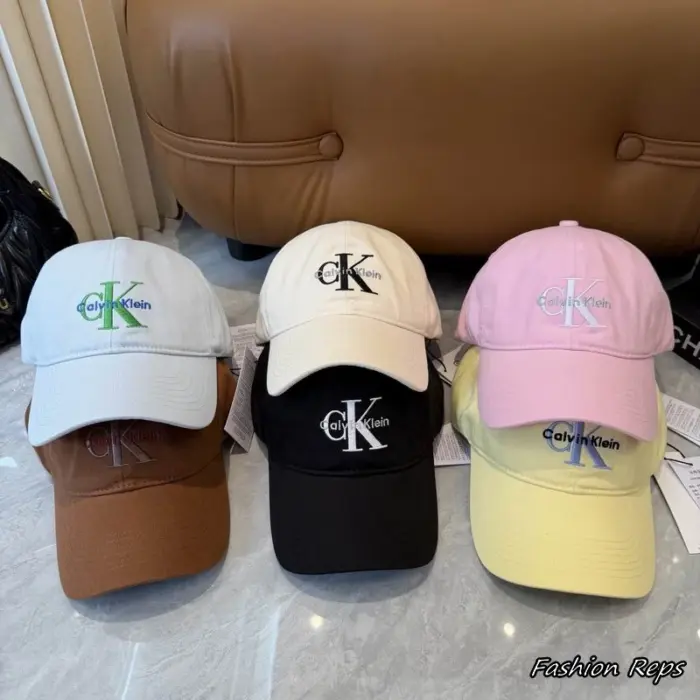 Calvin Klein Dual Tone Monogram Logo Cotton Twill Baseball Cap In Multiple Colors
