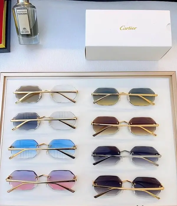 Cartier CT0433S Rimless Irregular Sunglasses In Different Colors