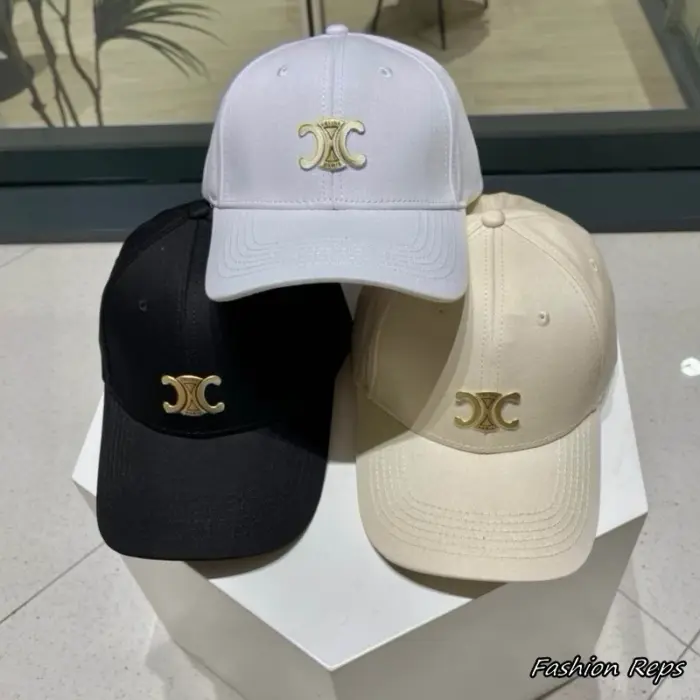 Celine Triomphe Metal Hardware Plaque Baseball Cap In Multiple Colors