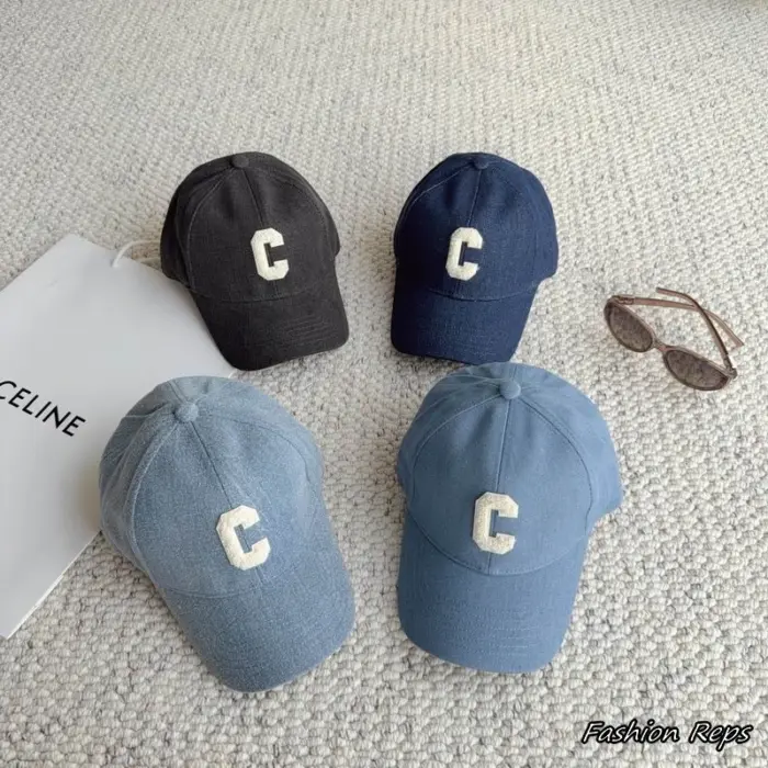 Celine Initial "C" Patch Baseball Cap In Multiple Colors