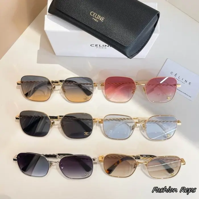 Celine Metal Triomphe Square Oversized Geometric Sunglasses In Different Colors