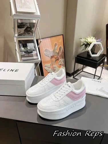Celine Platform Block Sneakers With Chunky Wedge Sole In Multiple Colors