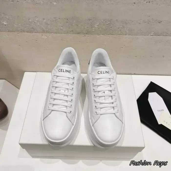 Celine Women's Platform Sneakers With Embossed Logo On The Chunky Midsole In 2 Colors