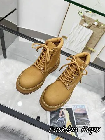 Celine Lace Up Ankle Boots With Rounded Toes & Chunky Sole In 2 Colors