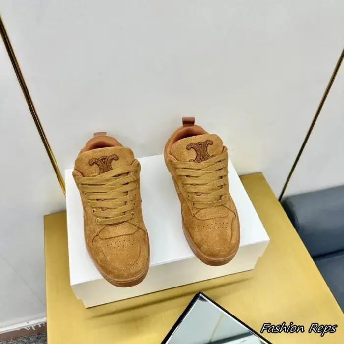 Celine Chunky Skate Sneakers With Prominent Triomphe Logo