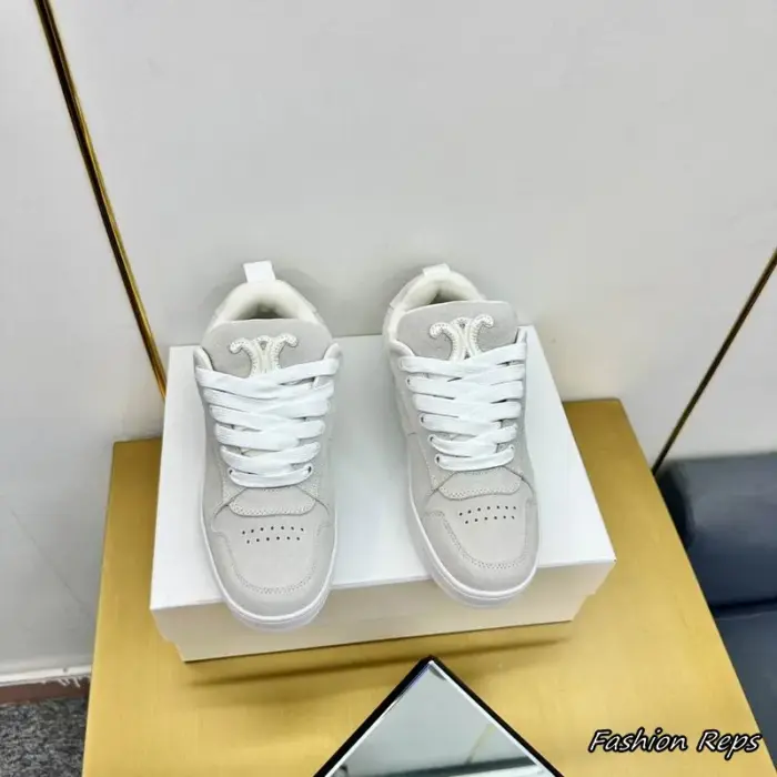 Celine Huntington Low Lace Up Sneakers