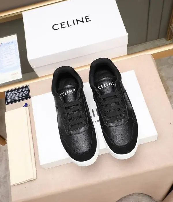 Celine Low Top Sneakers With Triomphe Side Logo In 2 Colors