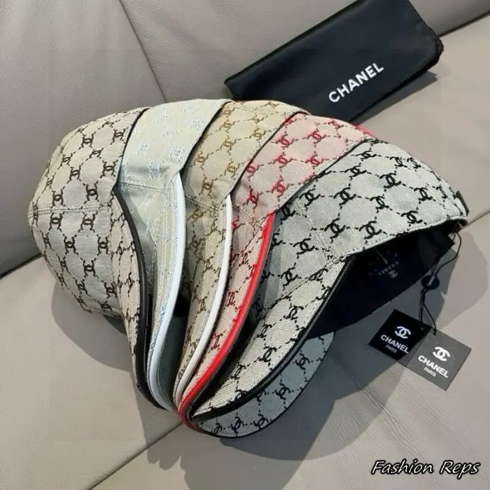 Chanel Interlocking CC Chain Monogram Canvas Baseball Cap In Multiple Colors