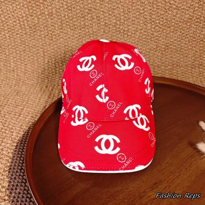 Chanel All Over CC Monogram Print Canvas Baseball Cap In Multiple Colors
