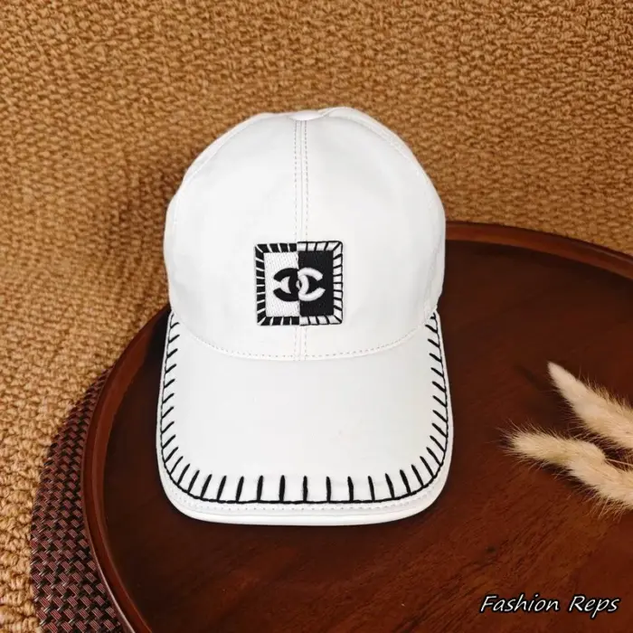 Chanel Stitch Border Patchwork CC Logo Baseball Cap