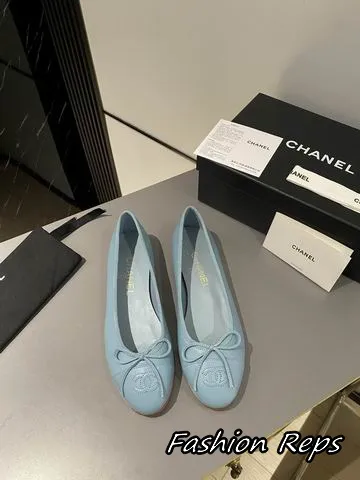 Chanel Ballet Flat With Delicate Front Bow Detail