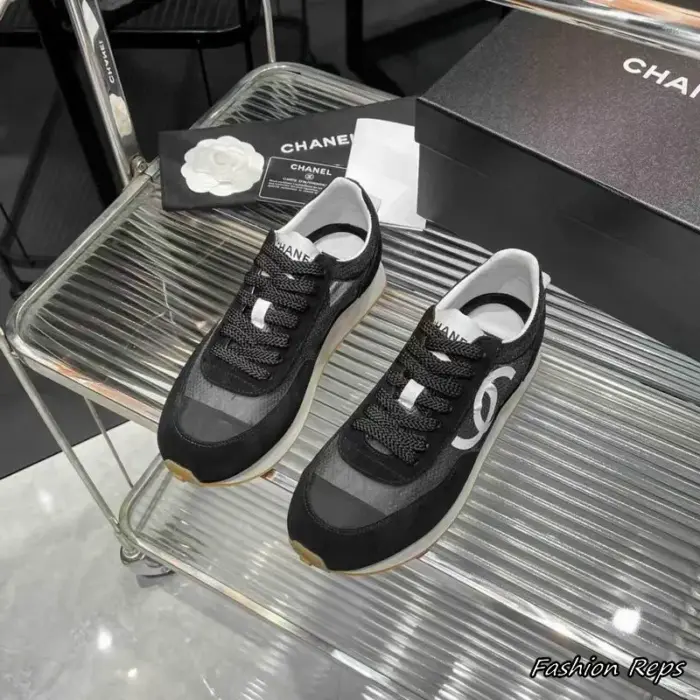 Chanel Women's Sneakers With Iconic White CC Logo On The Side