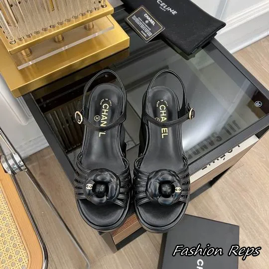 Chanel Slingback Sandals With Signature Camellia Flower Detail On The Front Strap In Different Colors