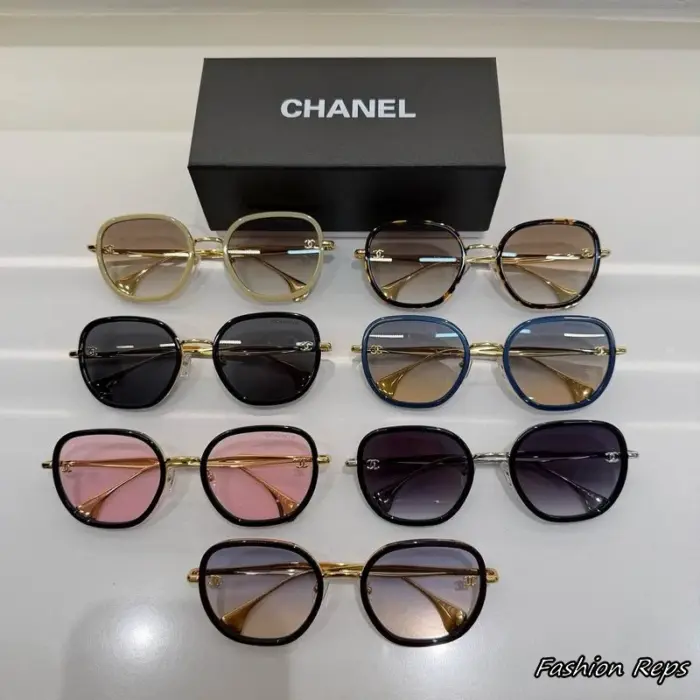 Chanel Round Metal Acetate Rim CC Lens Sunglasses In Different Colors