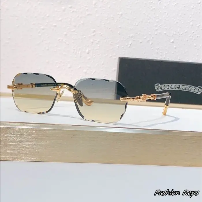 Chrome Hearts Rimless Rectangular Sunglasses In Multiple Colors