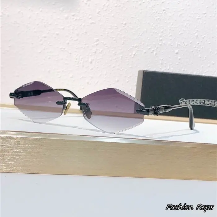 Chrome Hearts Diamond Rimless Geometric Sunglasses In Different Colors