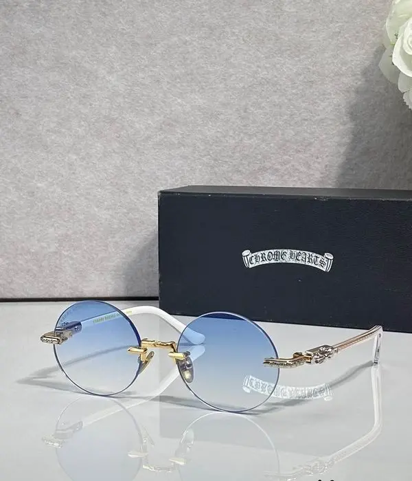 Chrome Hearts Rimless Round Sunglasses In Different Colors