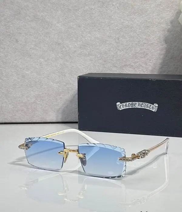 Chrome Hearts Rimless Rectangular Sunglasses In Different Colors