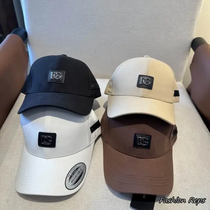Dolce & Gabbana Metal DG Plaque Leather Patch Cotton Baseball Cap In Multiple Colors