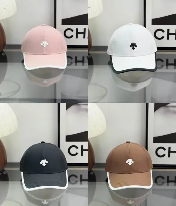 Descente Contrast Sandwich Brim Laser Cut Performance Golf Cap In Multiple Color