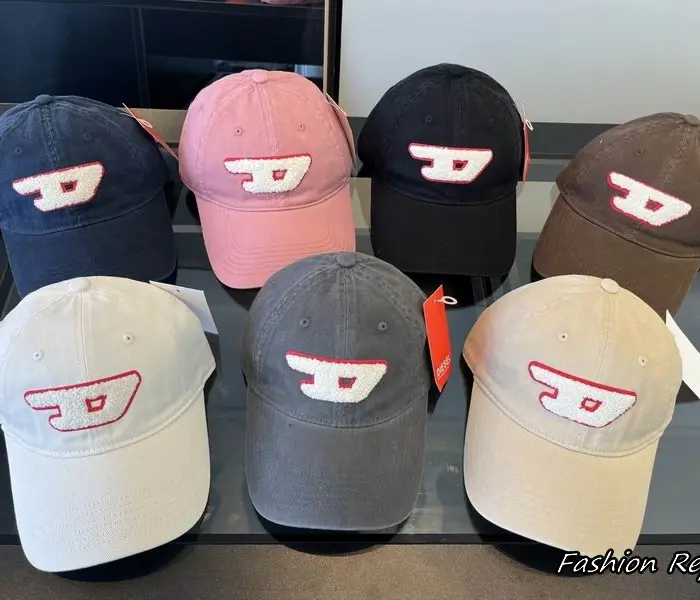 Diesel Oval D Towel Badge Clean Brim Sun Cap In Multiple Colors