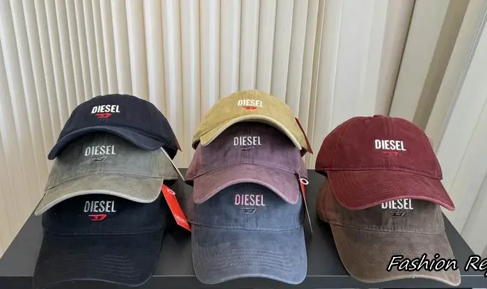 Diesel Washed Vintage Embroidered Oval D Logo Baseball Cap In Multiple Colors
