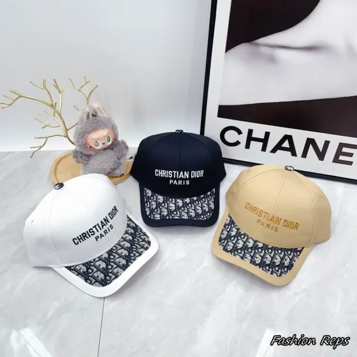 Christian Dior Paris Logo Embroidered Oblique Visor Baseball Cap In Multiple Colors