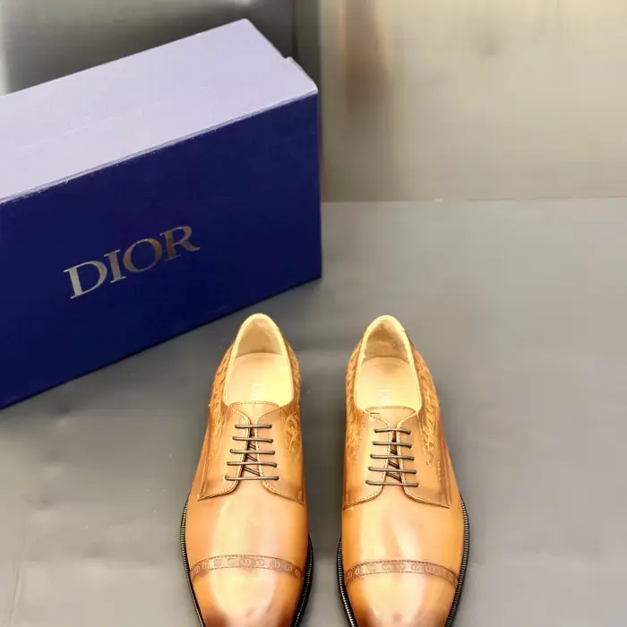 Dior Toe Oxford Dress Shoes With Logo