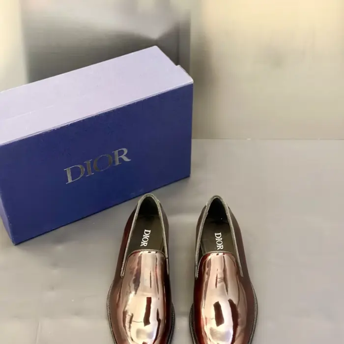 Dior Mirror Leather Slip On Loafers