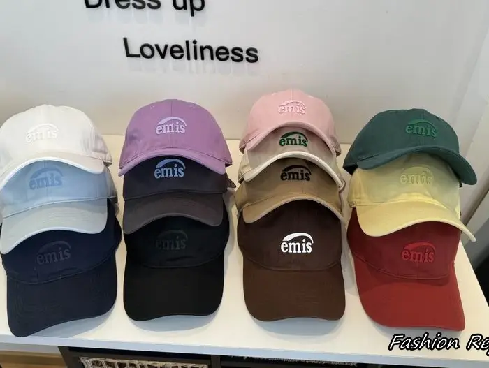 Emis Arch Logo Monochromatic Twill Baseball Cap In Multiple Colors