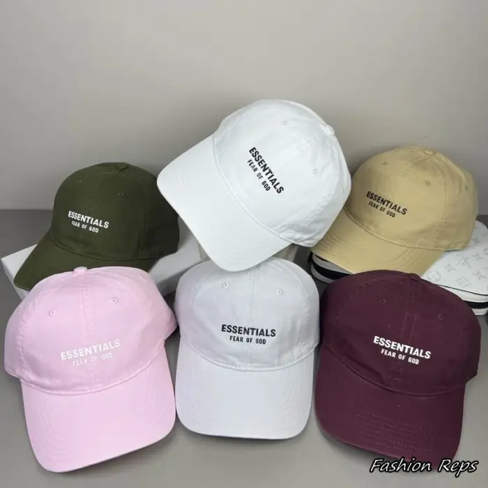 Fear of God Essentials Casual Streetwear Text Logo Cap In Multiple Colors