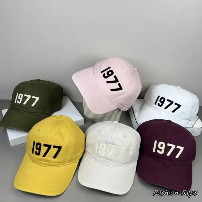 Fear of God Essentials "1977" Embroidered Felt Logo Baseball Cap In Multiple Colors