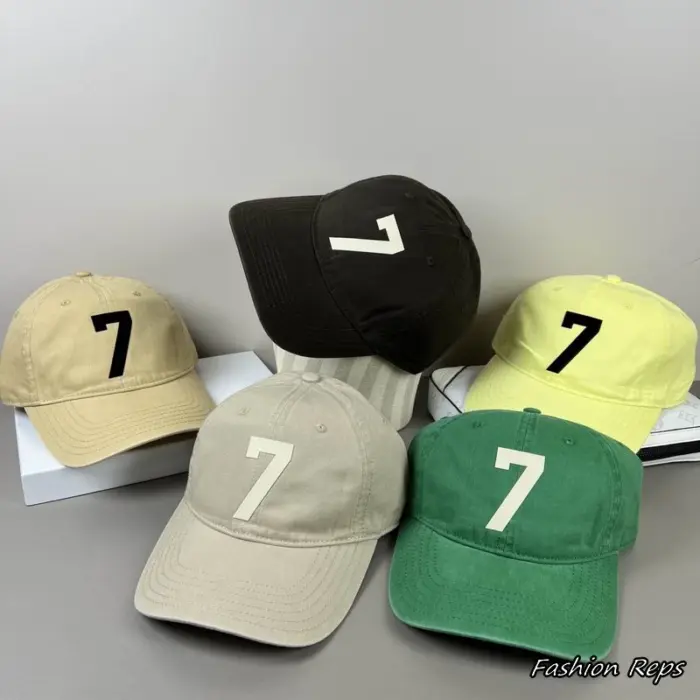 Fear of God Seventh Collection "7" Felt Logo Canvas Baseball Cap In Multiple Colors
