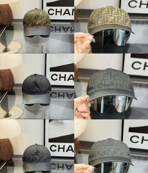 Fendi FF Jacquard Monogram Canvas Baseball Cap In Multiple Colors
