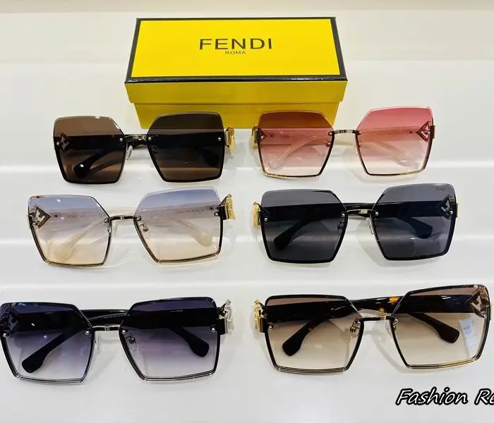 Fendi First Crystal Oversized Square Sunglasses In Different Colors