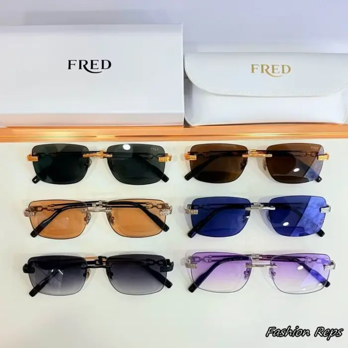 Fred Force 10 Rectangular Rimless Sunglasses In Multiple Colors