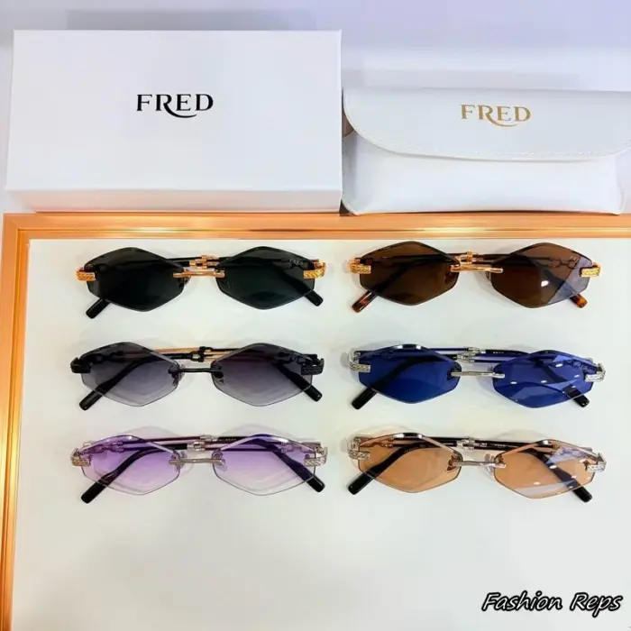 Fred Force 10 Geometric Rimless Sunglasses In Multiple Colors