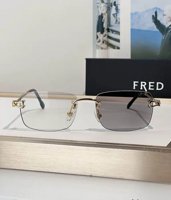 Fred Force 10 Rectangular Rimless Photochromic Sunglasses In Different Colors