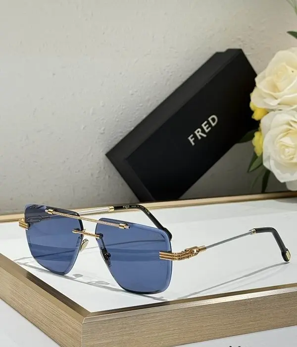 Fred Force 10 Pilot Rimless Sunglasses In Multiple Colors