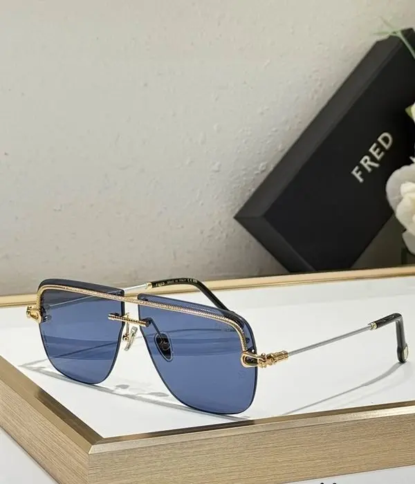 Fred Force 10 Pilot Rimless Sunglasses In Different Colors