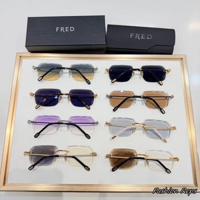 Fred Force 10 Geometric Rimless Sunglasses In Different Colors