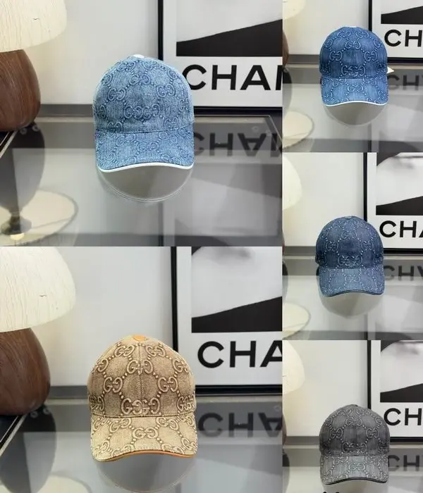 Gucci Jumbo GG Jacquard Denim Baseball Cap In Multiple Colors