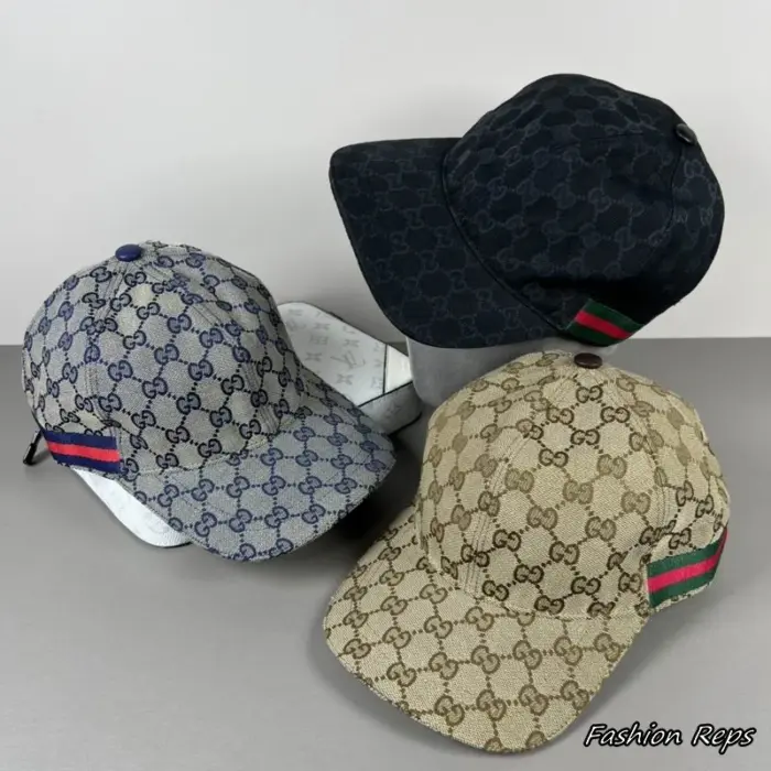 Gucci Original GG Canvas Baseball Caps With Web Stripe In Multiple Colors