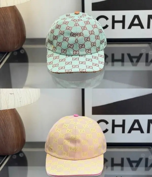 Gucci GG Supreme Canvas Pastel Baseball Cap In 2 Colors