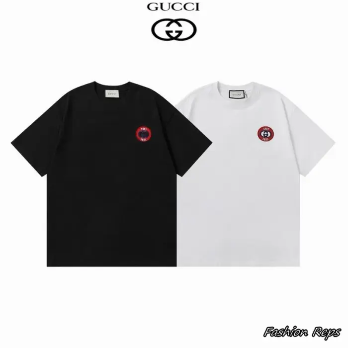 Gucci Studio Interlocking G 1921 Circular Badge T Shirt In 2 Colors