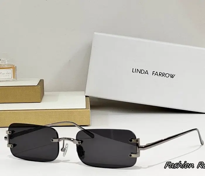 Linda Farrow Rimless Rectangular Sunglasses In Different Colors