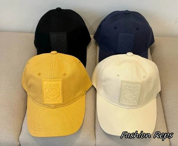 Loewe Embossed Tonal Leather Anagram Patch Baseball Cap in Multiple Colors